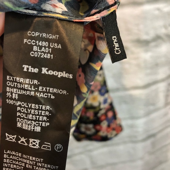 The Kooples XXS Floral Metallic Button Up Blouse - Picture 9 of 13